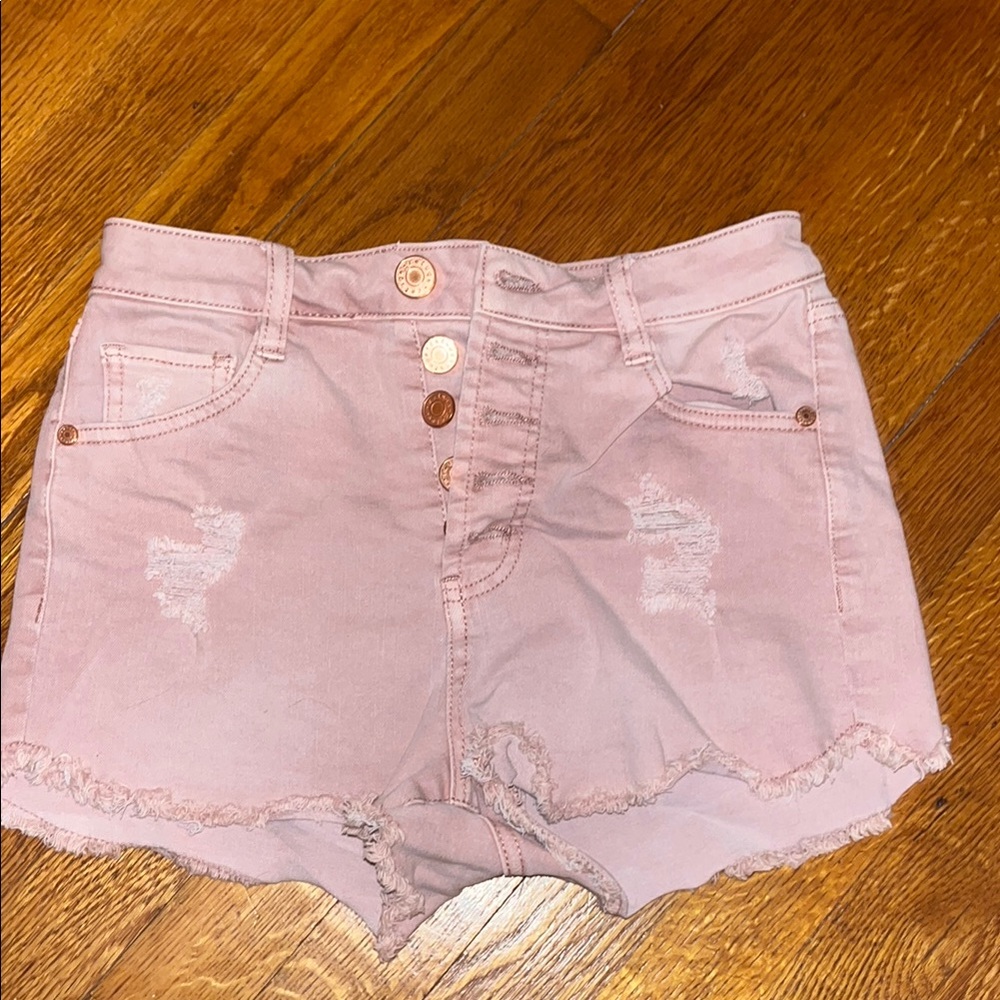 Pink Distressed Women's Shorts